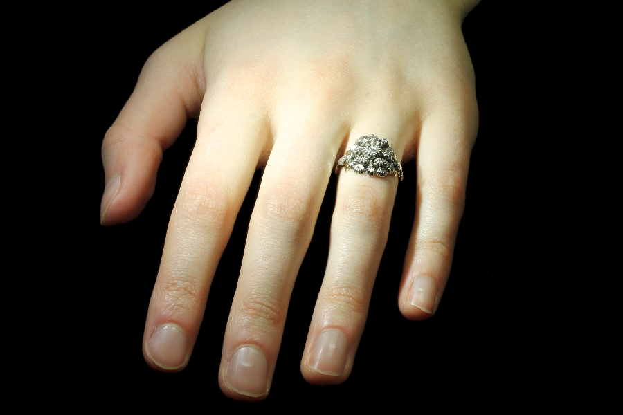 Victorian Portuguese antique ring with diamonds (image 12 of 13)